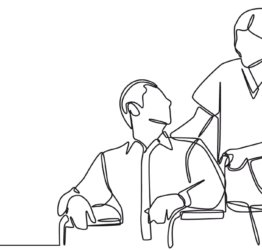 Miteinander-Pflegekraft-Klient Dialog zwischen Persönliche Assistenten und Mandanten