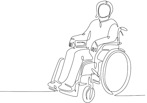 Rollstuhlfahrerin Glücklich im Rollstuhl